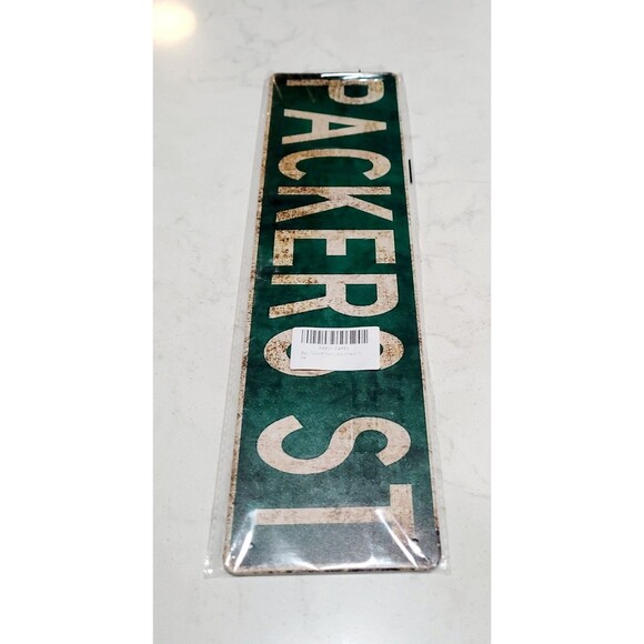 NEW NFL Green Bay Packers Metal RUSTIC STREET Sign 16" x 4" Room Mancave SEALED - Picture 4 of 4
